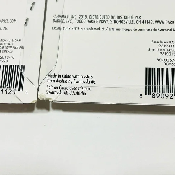 Lot of 2 NWT Swarovski Jewelry Kits w/ Necklace and Earrings - Red - White - Picture 3 of 6